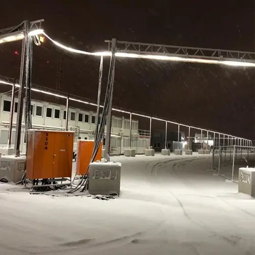 LED-Lichtschlauch im winter 